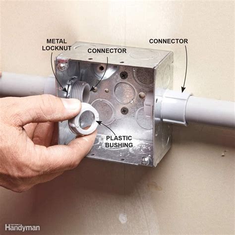 can you connect pvc conduit to metal box|connecting conduit to junction box.